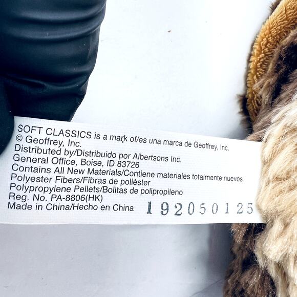 Soft Classics Christmas Moose Reindeer Plush Soft Toy 12" Brown Scarf Santa - Picture 9 of 9